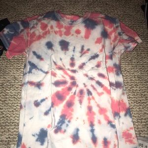 Pink and blue tie dye t-shirt